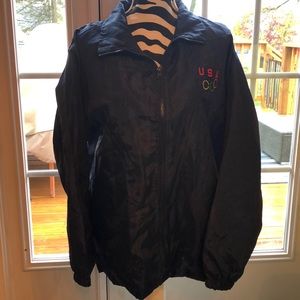 USA Olympics light weight navy wind breaker jacket